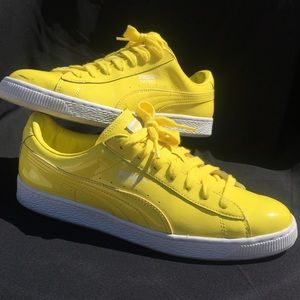 Yellow PUMA sneakers